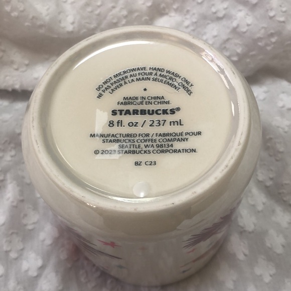 Starbucks 2023 Holiday Pink Rose Mug - Picture 5 of 11